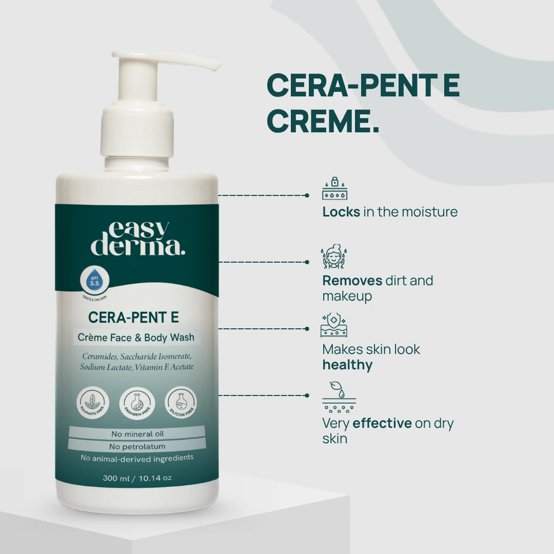 Cleanse & Moisturize - Premium Dry Skin Combo - For Body Wash Lovers - Cera Pent E Bodywash & Ultra Moisturizing Lotion
