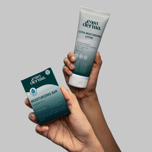 Cleanse & Moisturize - Premium Dry Skin Combo - For Soap Lovers - Moisturizing Bar & Ultra Moisturizing Lotion