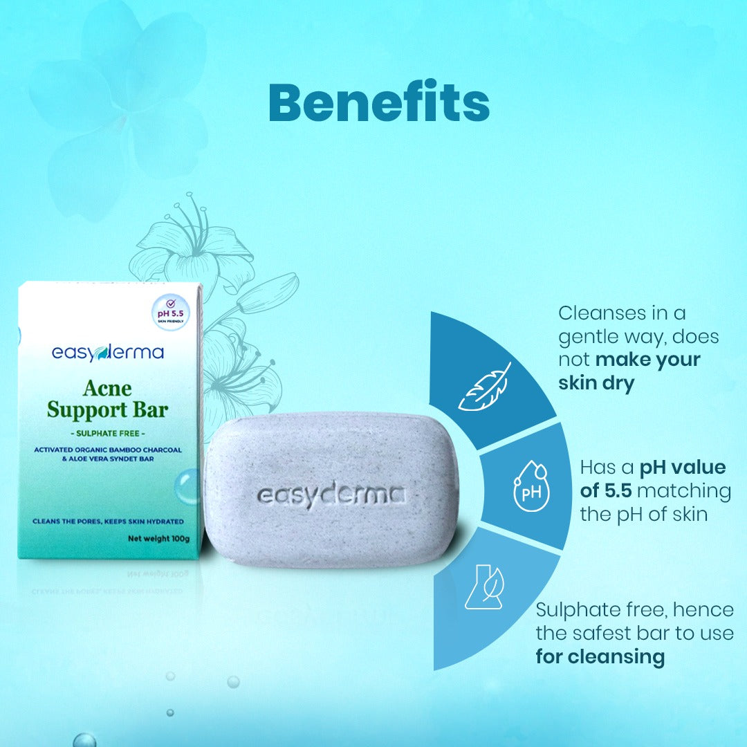 Acne Support Bar - Inhibits Bacterial Growth, Controls Acne & Hydrates Your Skin